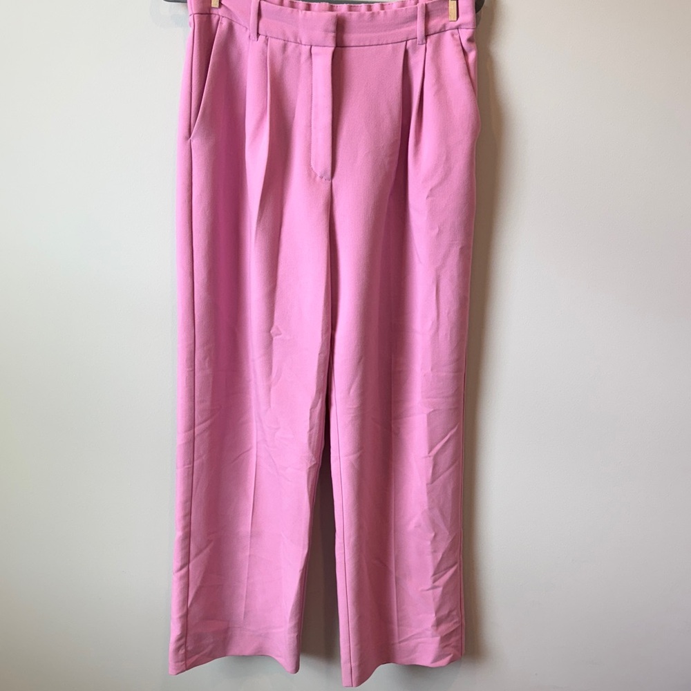 Abercrombie & Fitch Vibrant Pink Women's Sloane Tailored Wide Leg Pant